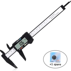 Carbon Fiber Digital Vernier Caliper 150mm LCD Display with Unit Switch