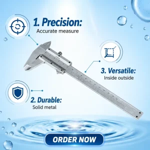 Carbon Steel Vernier Caliper 0-150mm ±0.02mm Accuracy 0.01mm Resolution OEM