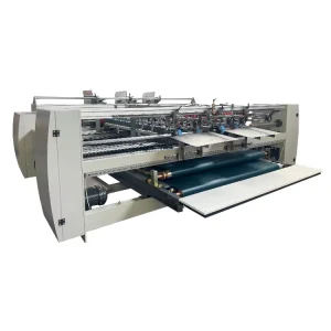 China Factory Carton Box Folder Gluer Folding Machine with Automatic Corrugated Cardboard Sheet Feeding