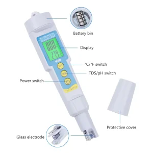 China Hot Water TDS Meter pH EC Water Temperature Gauge pH Digital 3 in 1 Water Pressure Gauge Digital