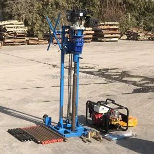 China Rujie Core Drilling Rig for Geological Exploration Equipped with Gearbox Pump & Engine Rock Drill Machine