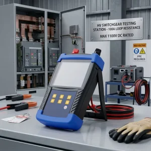 Circuit Breaker Contact Resistance Tester 100A Portable Micro Ohm Meter Dynamic Loop Resistance IEC Standard Switchgear Tester