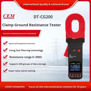 Clamp On Ground Resistance Tester High Precision Resistance Meter DT CG600