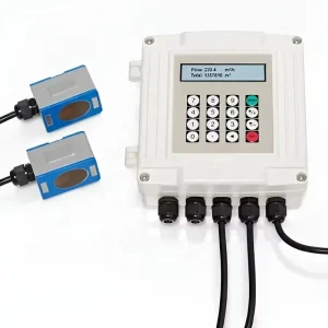 Clamp-on Ultrasonic Flowmeter Wall Mounted White DN15-DN6000 3 Probes TS-2 TM-1 TL-1 Dual Power