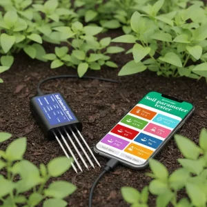 Compact 8-in-1 All-in-One Soil Nutrient Analyzer Mobile-Linkable PH Detector & NPK Sensor