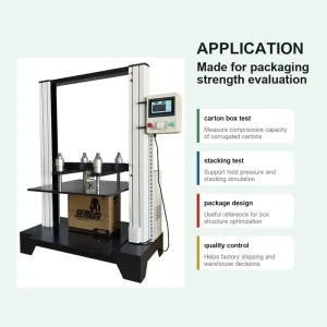 Computer Servo Corrugated Carton Compression Strength Tester 0.1% Accuracy Box Crush BCT Lab Equipment