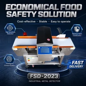 Conveyor Belt Food Metal Detector High Sensitivity SUS304 HACCP & FDA Compliant for Food Safety Inspection
