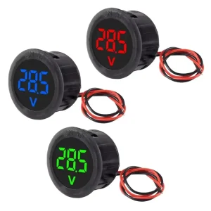 Copper DC4 100V Two Wire Voltage Meter Three Color Voltmeter Electrician