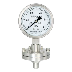 Corrosion Resistant Diaphragm Pressure Gauge Various Flange Specifications for Viscous Crystallizing Medium Measurement
