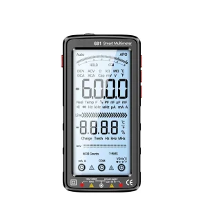 Count Value 6000 Smart Multimeter Anti-burn Multimeter True RMS Multimeter Voltage Tester Hz Ohm Diode Meter with LCD Screen