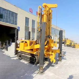 Crawler Diesel Engine Automatic Rotary Water Well Drilling Rig with Max 220m Borehole Depth