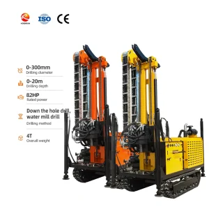 Crawler Water Well Drilling Rig Hydraulic Borehole Drilling Machine Deep Well Rig for Irrigation Construction Exploration