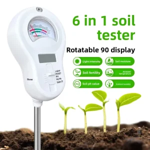 Cross-border Six in one Multifunctional Soil Tester Humidity Fertility pH Meter Three-probe ST09 China