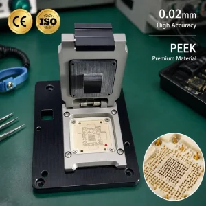 Custom BGA Chip Test Socket Semiconductor IC Programming Burn in Jig Manual Operation Clamshell Testing Equipment Unit