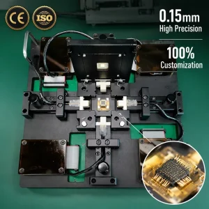 Custom Double Press Fit Semiconductor IC Testing Equipment 0.15mm Probe Hole Aluminum Alloy 3D Test Fixture