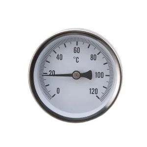 Customizable 2.5-inch Stainless Steel Bimetal Temperature Gauge for Industrial Use Back Mounting