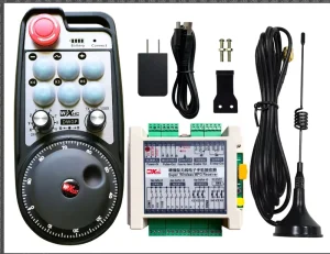 Customizable 6-12Axis Wireless MPG Handwheel 6 Custom Buttons Switch IO Signal Output CNC Pendant Controller for Gear Processing