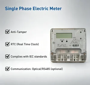 Customizable 60A Max Current Single Phase Energy Meter with LCD Display 110-240V for Energy Management