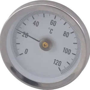 Customizable 63mm Stainless Steel Bimetal Temperature Gauge for Industrial Use Back Mounting Design