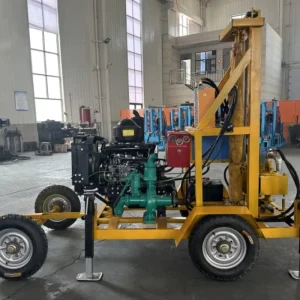 Customized 22hp 25hp 28hp 35hp Diesel Gasoline Hydraulic Deep 100m Water Well Drilling Machine for Sale