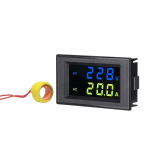 D85 2042A Dual Display Dual Colour LCD Digital AC Voltmeter Digital Ammeter 100A Max Range 200A Voltmeter Ammeter