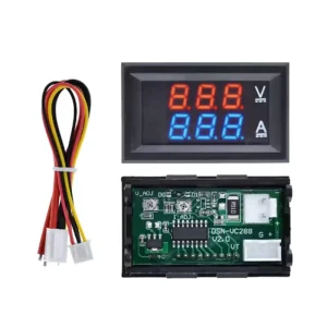 DC 0 100V 1A 10A 50A 100A Digital Voltmeter Ammeter Dual Display Voltage Detector Current Meter Panel Amp Volt Gauge 0.28Red Blu
