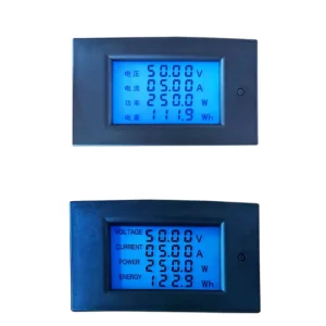 DC Digital Display Multifunctional Power Monitor 100V100A High precision Voltage and Current Power Metering Watt hour Meter