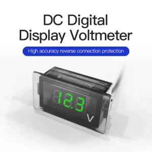DC Digital Voltmeter LED Digital Display Voltage Meter Panel Mount DC Voltage Tester Gauge for Car Motorcycle Battery Monitor