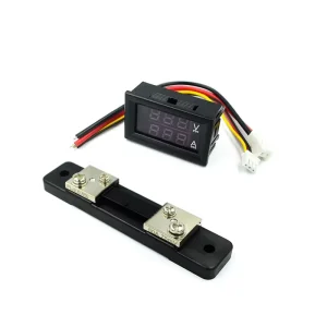 DC0 100V 50A LED DC Dual Display Digital Current Voltmeter Voltage Meter with 50A Shunt
