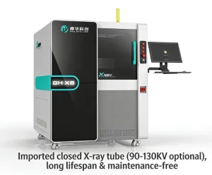 DH X8 300X Magnification NDT Testing Equipment Closed X Ray Tube HD Flat Panel Detector Stainless Steel 5.8lp/mm
