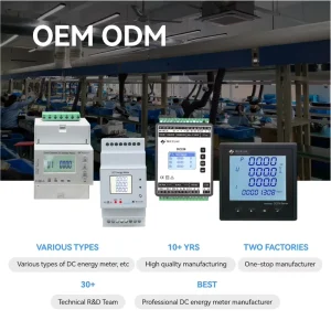 DIN Rail Multichannel DC Energy Meter Telecom 48V DC Power Meter
