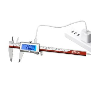 DITRON Rechargeable Digital Calipers Large screen 0 150mm Stainless Steel Micrometer 150 200 300mm with Backlit