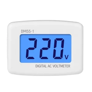 DM55-1 Digital Voltmeter EU US Plug Volt Meter Socket Voltage Tester LCD Display Voltage Meter 110V 220V Wall Flat Voltage Meter