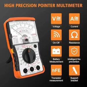 DR PLC Core LCD Display Multimeter 380V 1.5kW Electrician Inspection Maintenance Meter Ammeter Voltmeter 9V 6F22 Battery 1 Year