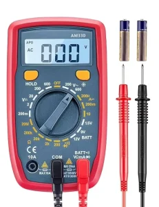 DR PLC Core LCD Display Multimeter 380V 1.5kW Electrician Inspection Maintenance Meter Ammeter Voltmeter 9V 6F22 Battery