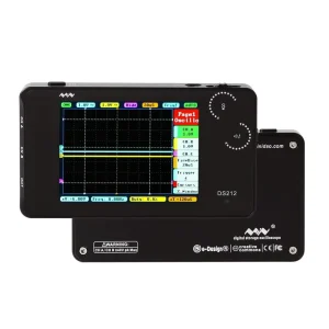 DS212 2 Channel Handheld Digital Oscilloscope USB Interface Small Size for Electronic Engineering Repair Electronic Accessories