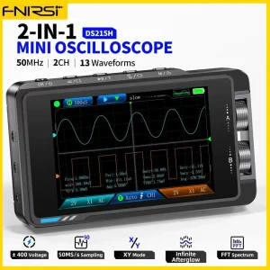 DS215H 2-in-1 Portable Oscilloscope 50MHz 250MSa/s Dual Channel Signal Generator 400V High Voltage Protection