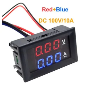 DSN VC288 DC 100V 10A Voltmeter Ammeter Blue Red LED Dual Digital Volt Meter Gauge Voltage Current Home Use Tool