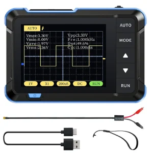 DSO152 USB Mini Handheld Digital Oscilloscope With P6100 Probe 2.5MSa/s 200kHz Analog Bandwidth 800 Vpp With PWM Output