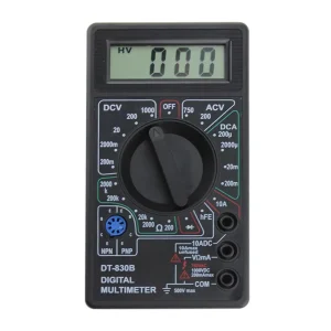 DT 830B Mini Pocket Digital Multimeter 1999 Counts 0 1000V AC DC Volt Amp 200mA Ohm Diode HFE Tester Ammeter
