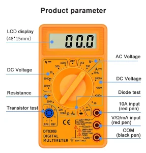 DT830B LCD Digital Multimeter