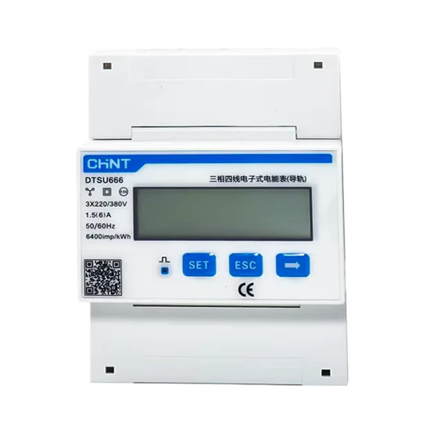 DTSU666 Low Voltage Modular Three Phase DIN Rail Meter with Safety Accuracy Class 1 0 999kWh