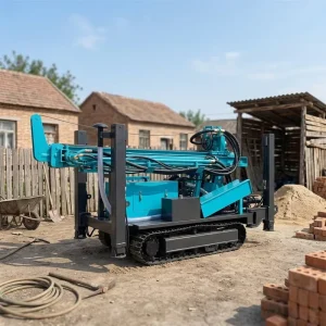 Deep Borehole Drilling Equipment Crawler Water Well Drilling Rig with High Torque Rotary Head for Mud Sand Stratum