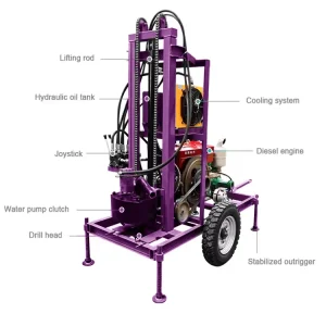 Deep Water Well Drilling Rig Machine Small Water Drilling Rig Hydraulic Portable Water Well Drilling Rig