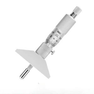 Depth Micrometer with Carbide Measuring Faces, 0-150mm Range