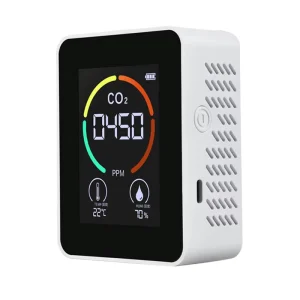 Desktop Indoor Air Quality Monitor with CO2, Temperature and Humidity Meter