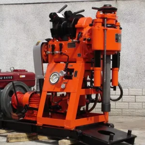 Diesel Engine Rotary Core Drill Rig with Motor and Gearbox Portable Water Well and Mining Borehole Drilling Machine