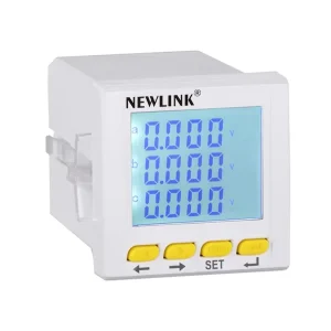 Digital 3 Phase Electric Meter AC Voltmeter Panel Meter for High Voltage Electricians’ Essential