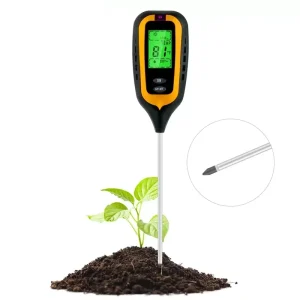 Digital 4 in 1 Soil PH Meter Soil Tester Moisture Meter Sunlight PH Temperature Plant Thermometer Acidic Soil Plant Growth