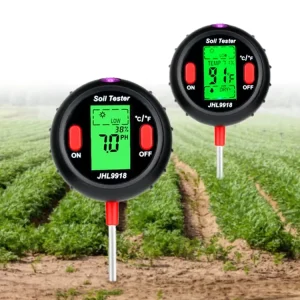 Digital 5 in 1 Soil pH Meter Professional LCD Display Temperature Moisture Sunlight pH Garden Plants Soil Tester Meter